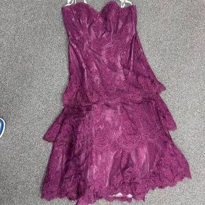 Boutique montage burgundy lace dress Sz 20